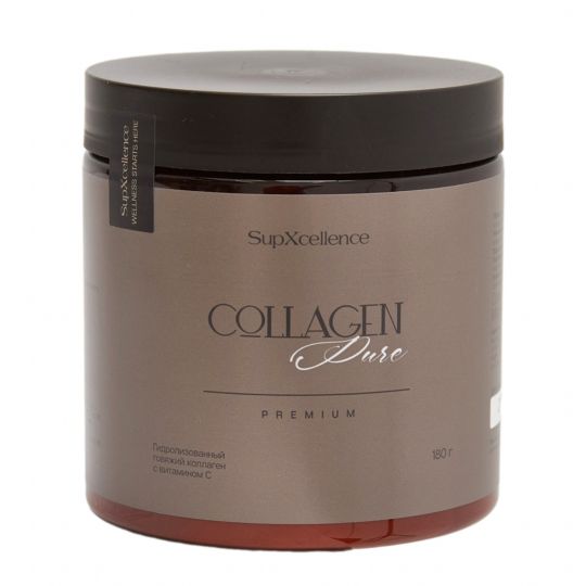 Collagen Pure, Коллаген говяжий с витамином С и экстрактом ацеролы, 180 г