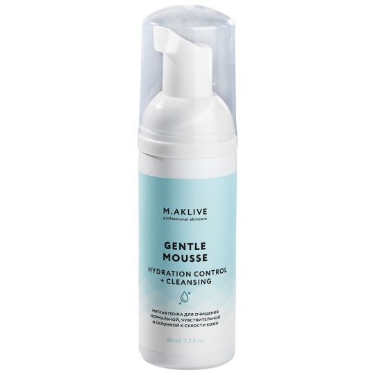 M.Aklive Gentle Mousse Hydration Control / Пенка для умывания Контроль увлажнения travel size, 50 мл
