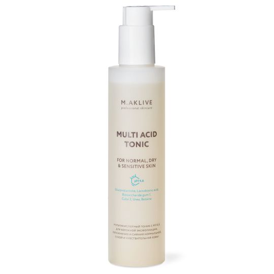 M.Aklive Multi Acid Tonic for normal, dry & sensitive Skin / Мультикислотный тоник для нормальной, сухой и чувствительной кожи, 200 мл